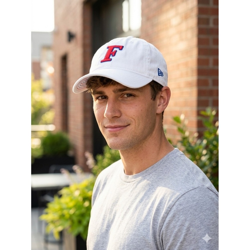 New Era 9TWENTY Adjustable Hat White Red Blue F Fresno State Florida Gator